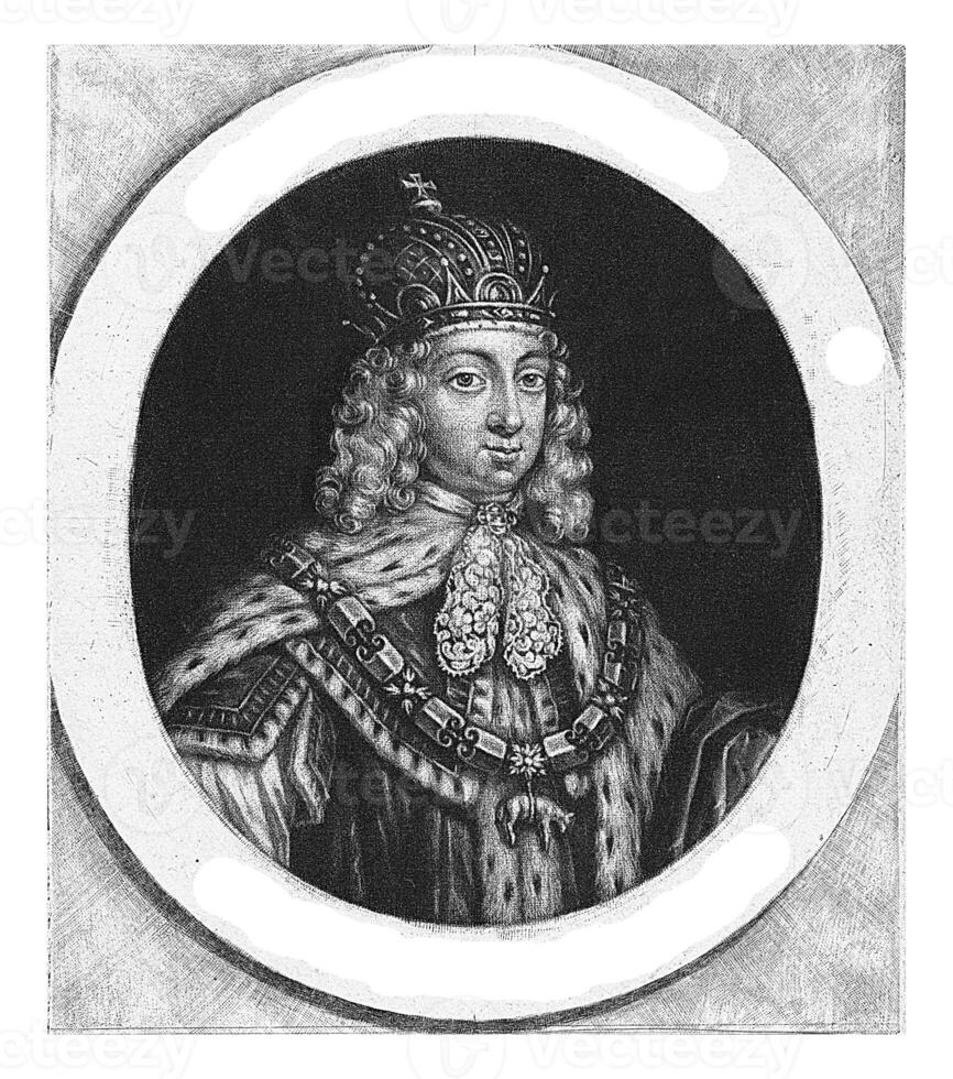 Portrait of Emperor Joseph I, Jacob Gole, 1687 - 1724 photo