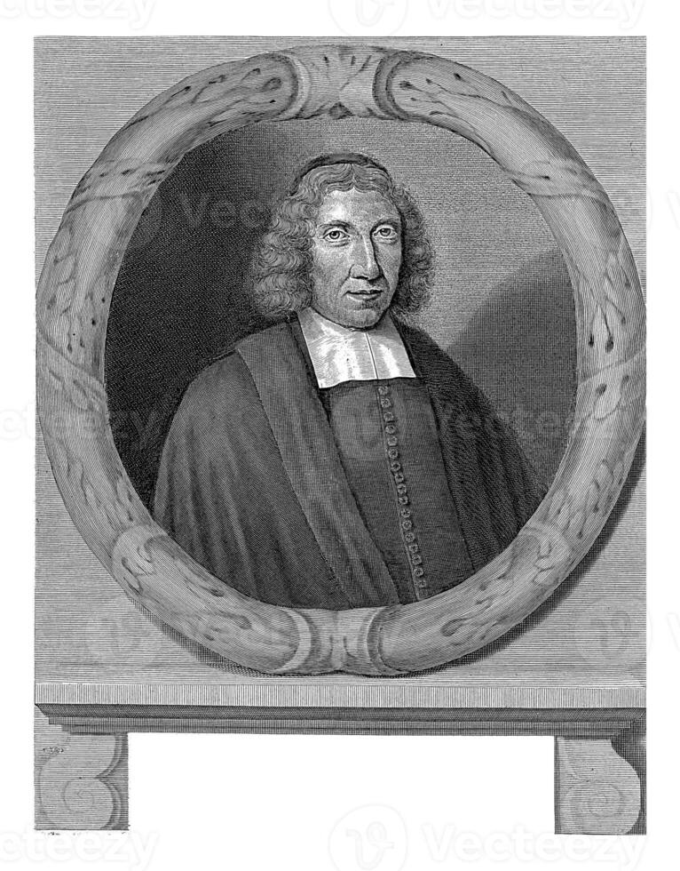 Portrait of Wilhelmus Velingius, Anthony van Zijlvelt attributed to, 1685 - 1690 photo