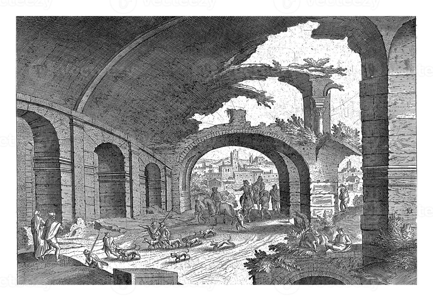 Ruin of the Colosseum, Hendrick van Cleve, 1585 photo