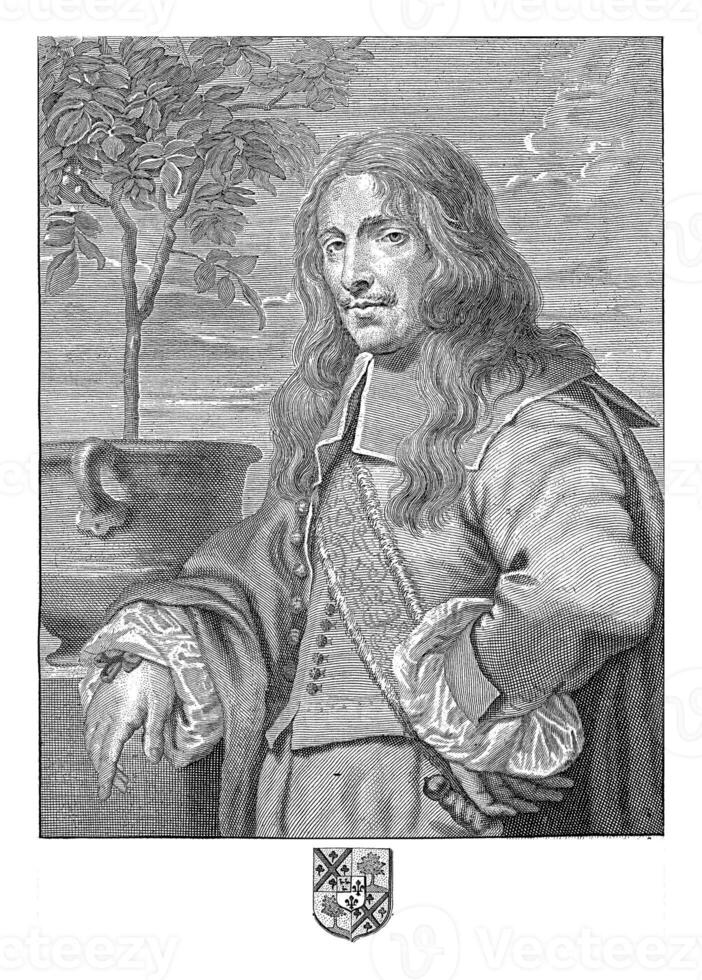 Portrait of Jan Philip van Thielen, Richard Collin, after Erasmus Quellinus II, c. 1661 - c. 1662 photo