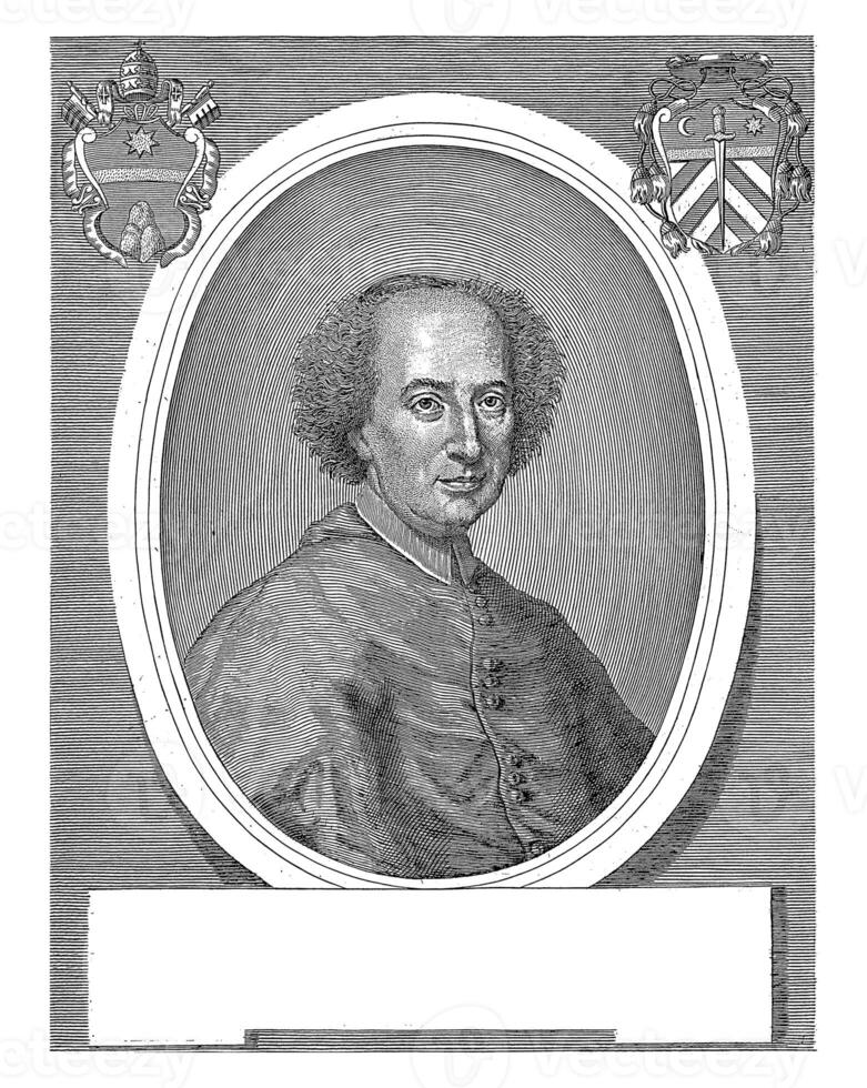 retrato de cardenal curcio origo, girolamo rossi yo, después pietro nelly, 1712 - 1762 foto