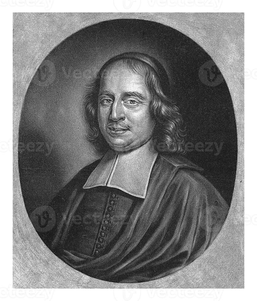 Portrait of Bernardus Somer, Jacob Gole, 1670 - 1724 photo