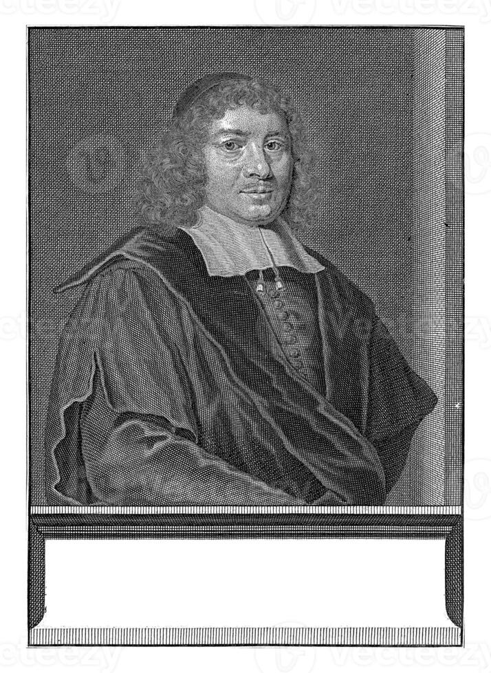 Portrait of Franciscus Burmannus, Jacobus Baptist, 1693 - 1704 photo