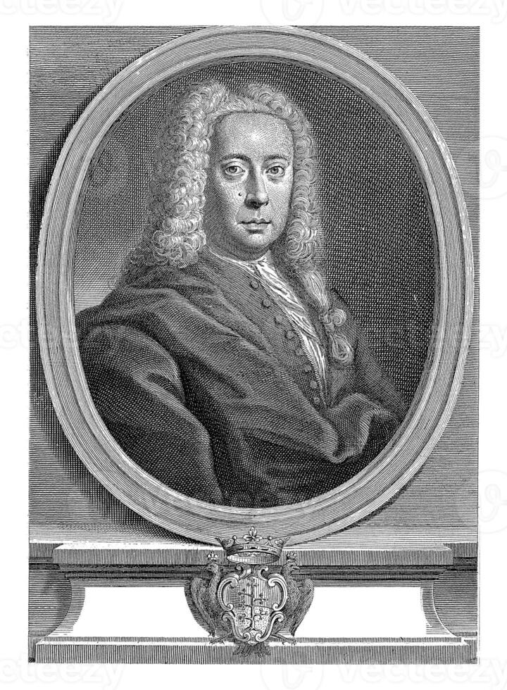 Portret van senator Marietto, Carlo Gregori, after Giulio Pignatta, 1729 - 1759 photo