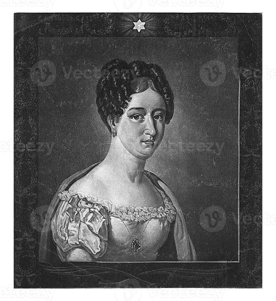 Portrait of Adelaide of Anhalt-Bernburg-Schaumburg-Hoym, Frederik Christiaan Bierweiler, after Wilhelm Tischbein, 1819 photo