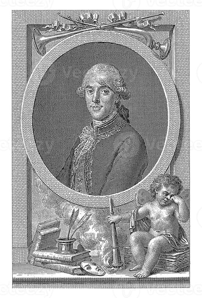 Portrait of poet Tomas de Iriarte, Manuel Salvador Carmona, after Joaqua -n Inza, 1792 photo