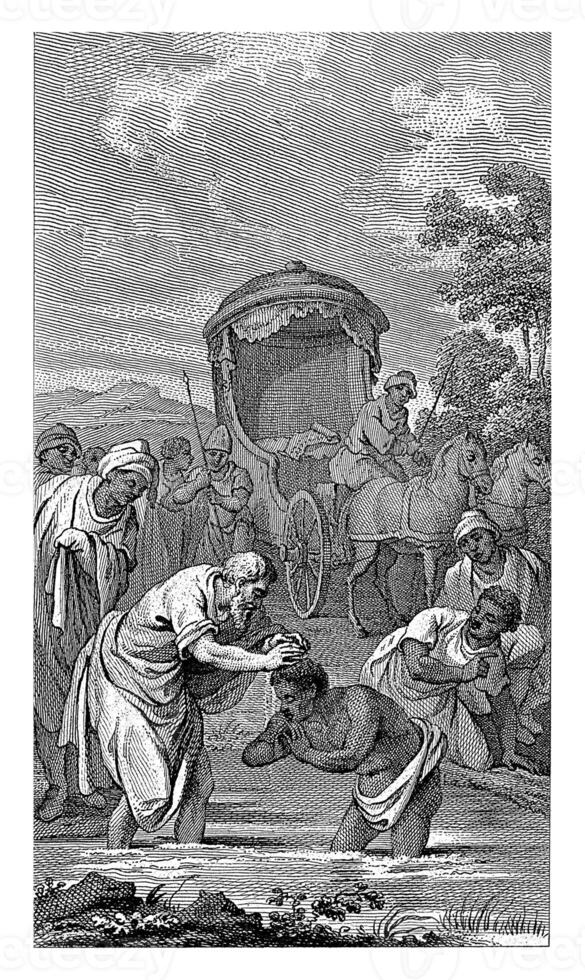 Baptism of the eunuch by the apostle Philip, Reinier Vinkeles I, after Jacobus Buys, 1751 - 1816 photo