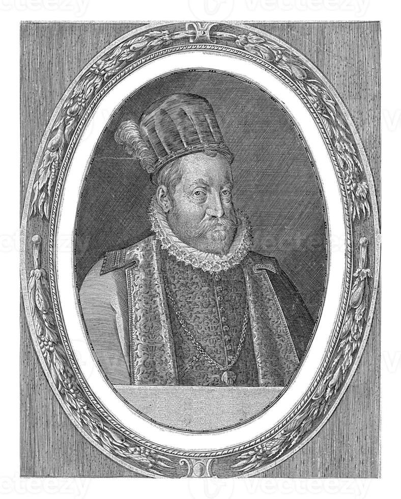 retrato de emperador Rudolf yo, dominicus custodio, 1594 foto