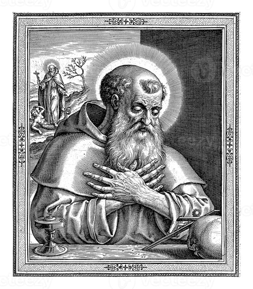 Saint Albert of Jerusalem, Hieronymus Wierix, after Philips Galle, 1563 photo