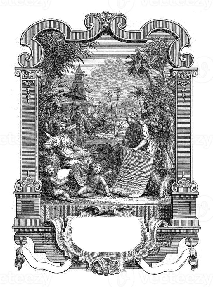 Allegorical title page with History, Jan Caspar Philips photo