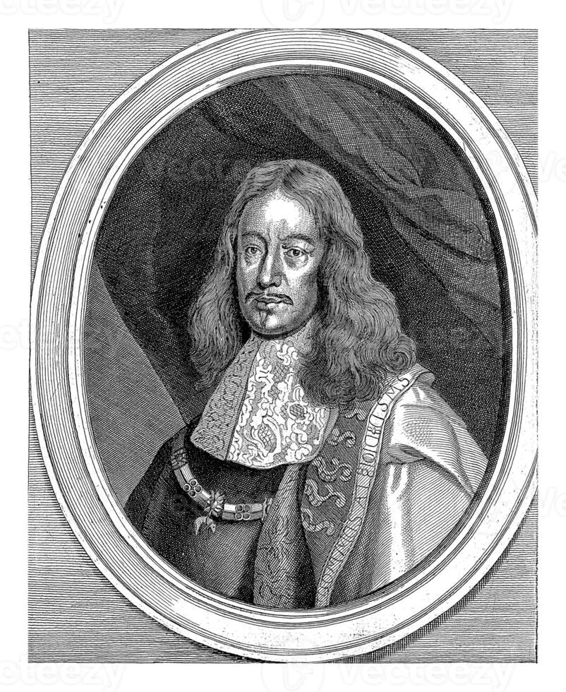 retrato de johann Adolfo, contar de negro, francisco camioneta der steen, 1670 - 1674 foto