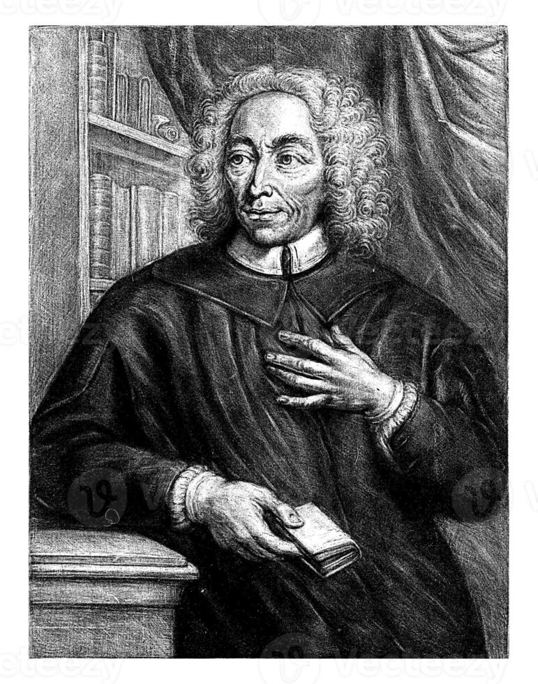 Portrait of the preacher J. de Jager, Johannes van Vilsteren, 1740 photo
