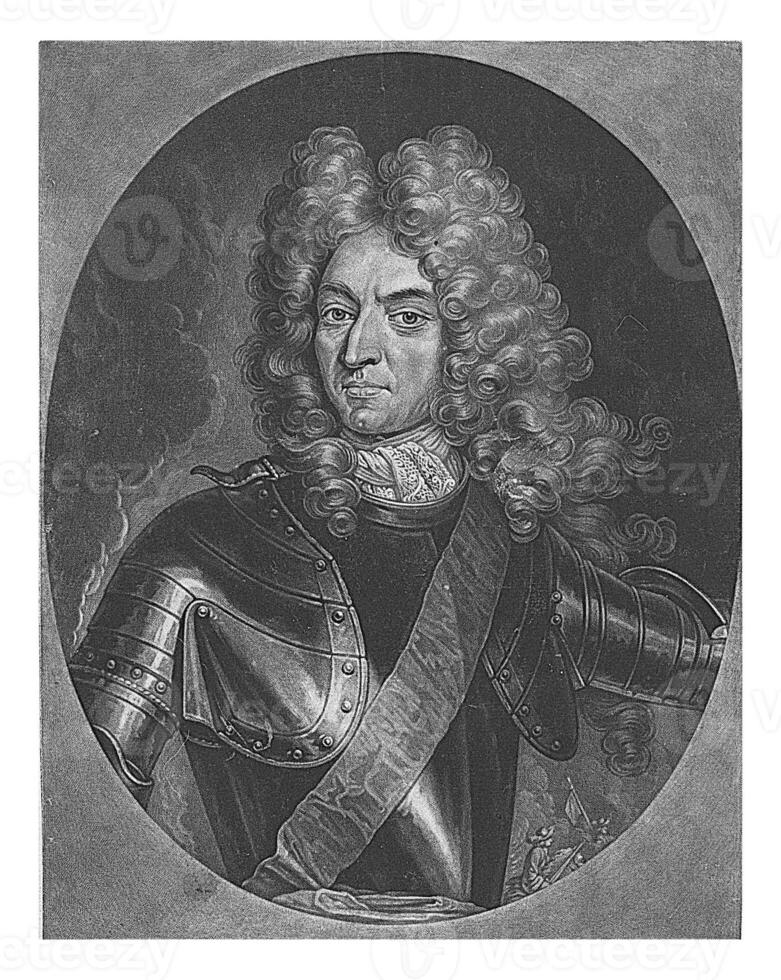 Portrait of Reinhart Vincent baron van Hompesch, Pieter Schenk I, 1708 photo