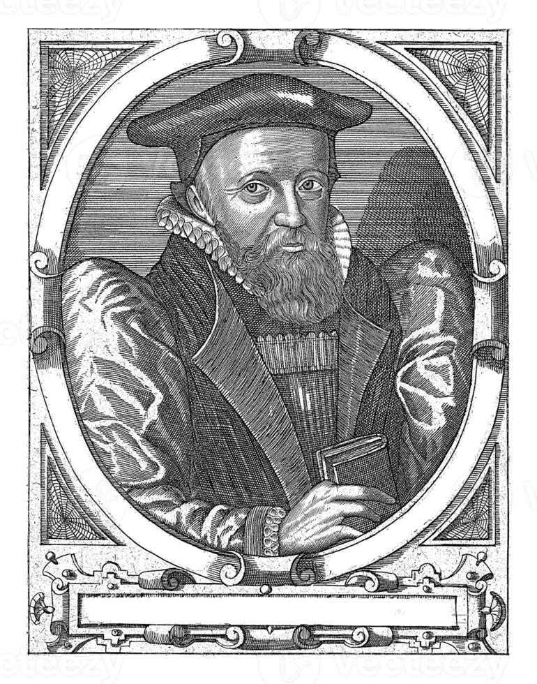 Portrait of George Abbot, Theodor de Bry possibly, after Jean Jacques Boissard, 1669 photo