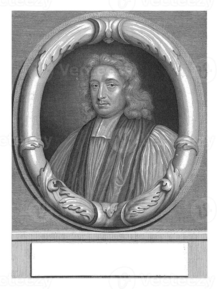 Portrait of John Wilkins, Bishop of Chester, Abraham Bloteling, after Mary Beale, 1672 - 1678 photo