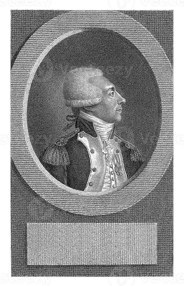 Portrait of Gilbert du Mortier, Marquis de La Fayette, Lambertus Antonius Claessens, c. 1792 - c. 1808 photo