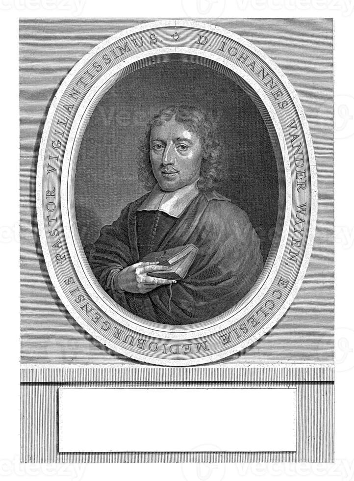 retrato de johannes camioneta der waaijen, johannes willemsz. munnickhuysen, después zacarías blijhooft, 1672 - 1721 foto