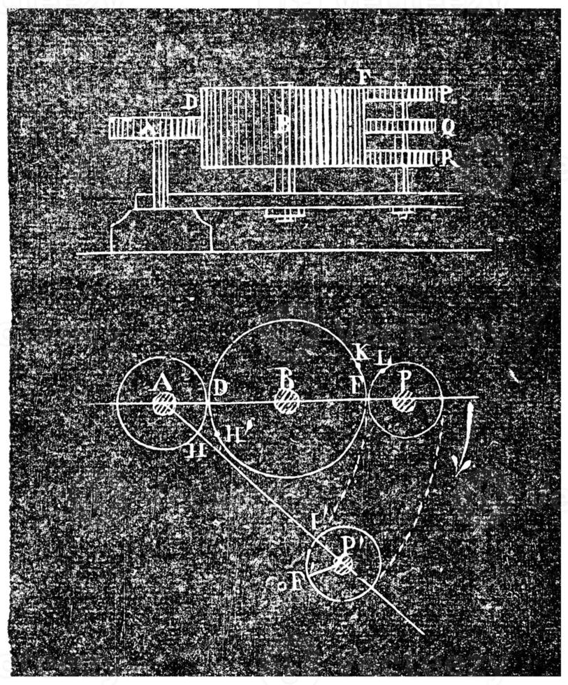 Ferguson paradox, vintage engraving. photo