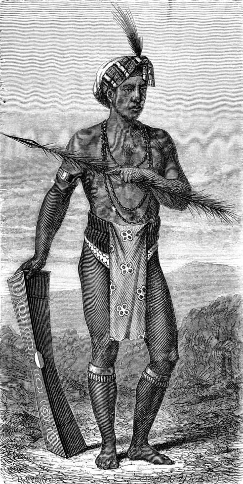 Native Manado sulawesi, vintage engraving. photo