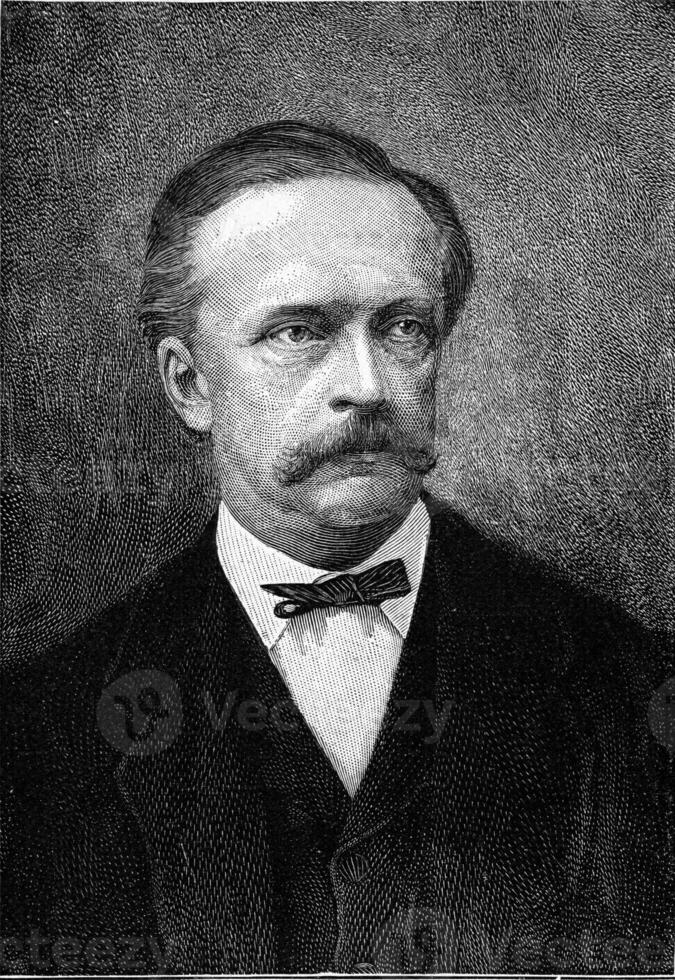 Hermann Helmholtz, vintage engraving. photo