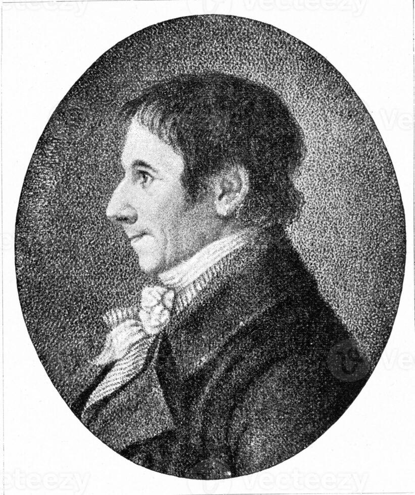 Albrecht Thaer, vintage engraving. photo