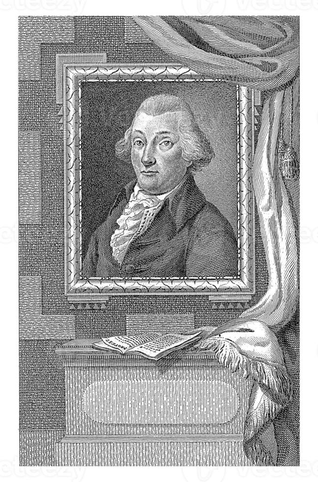 Portrait of Jasper Hendrik van Zuylen van Nyevelt, Reinier Vinkeles I, after J. van 't Hoff, 1786 - 1809 photo