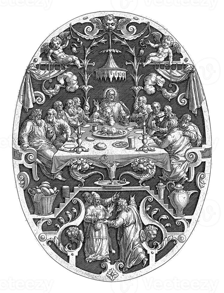 Last Supper vintage sketch photo