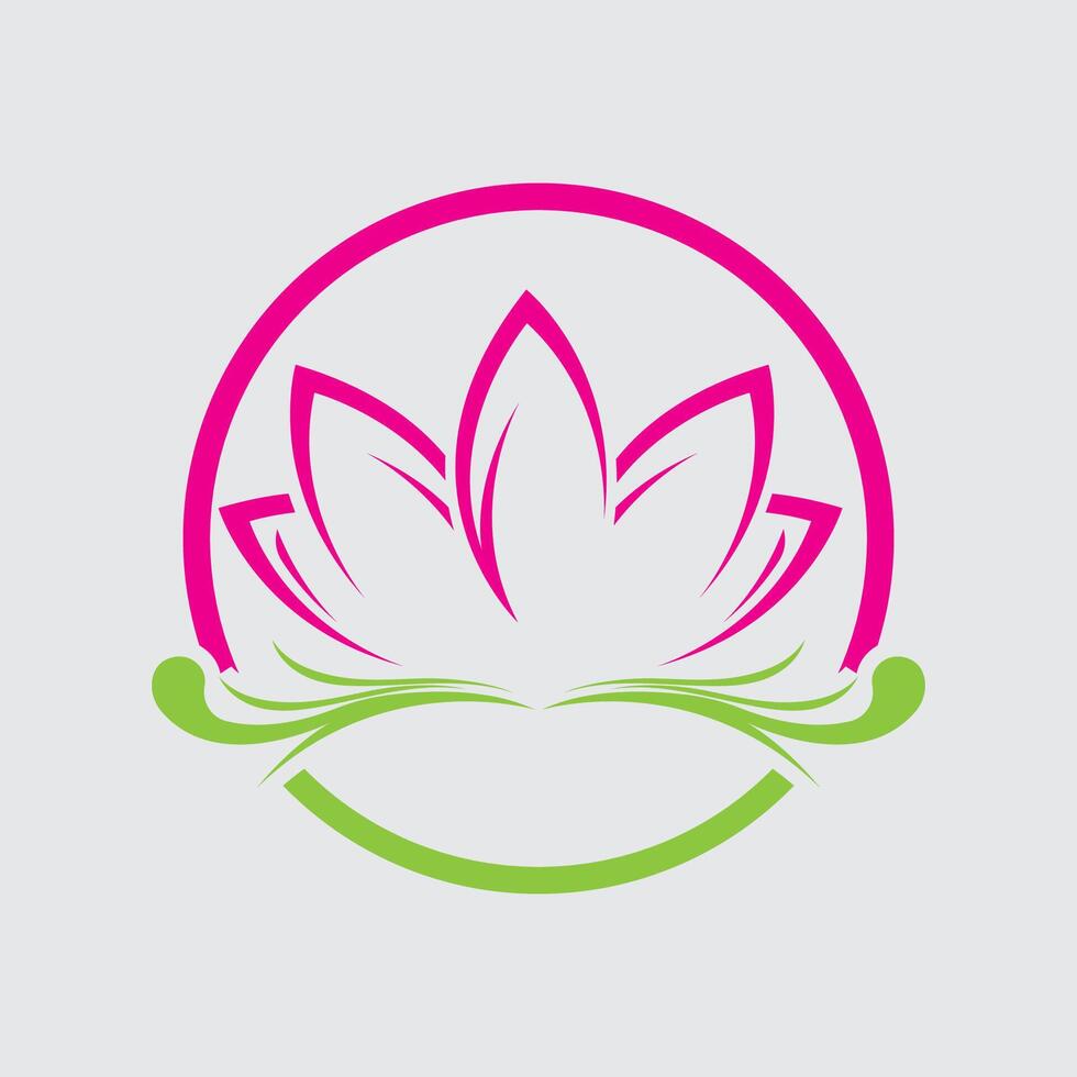 Vector lotus flower design for spa, yoga class, hotel and resort