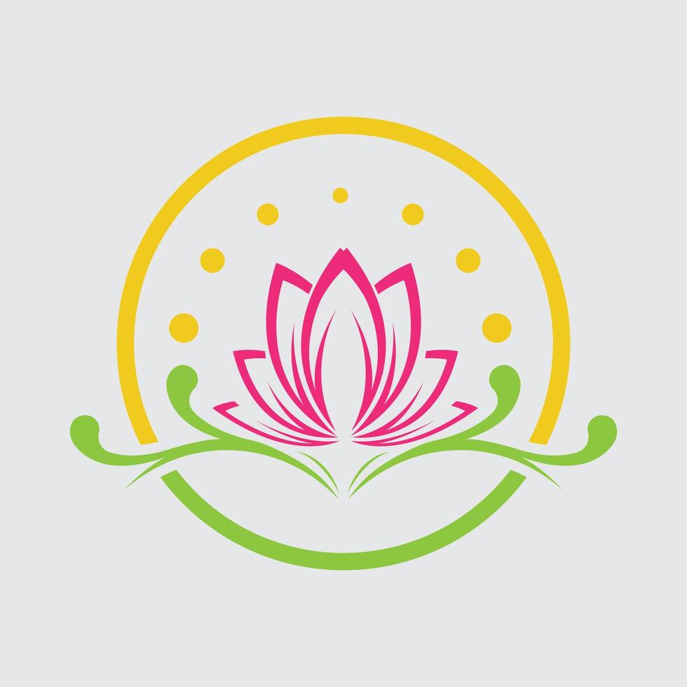 Vector lotus flower design for spa, yoga class, hotel and resort