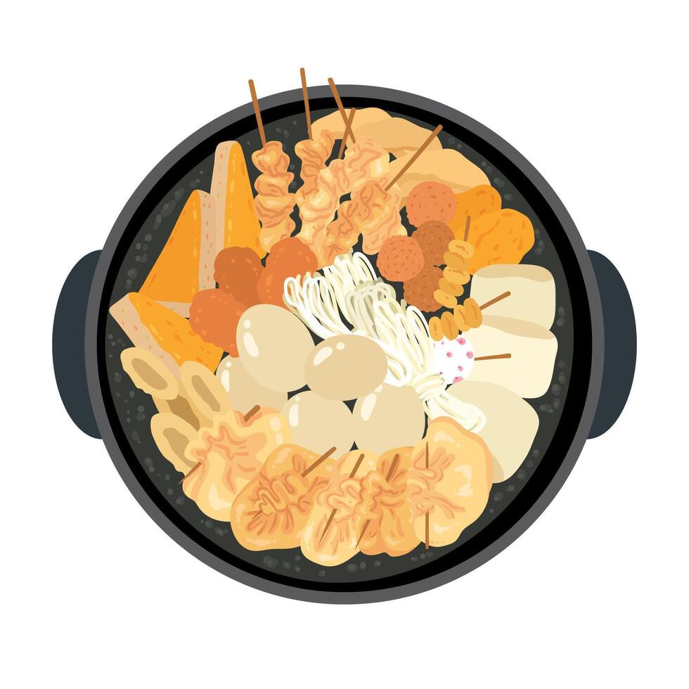 Oden comida vector ilustración