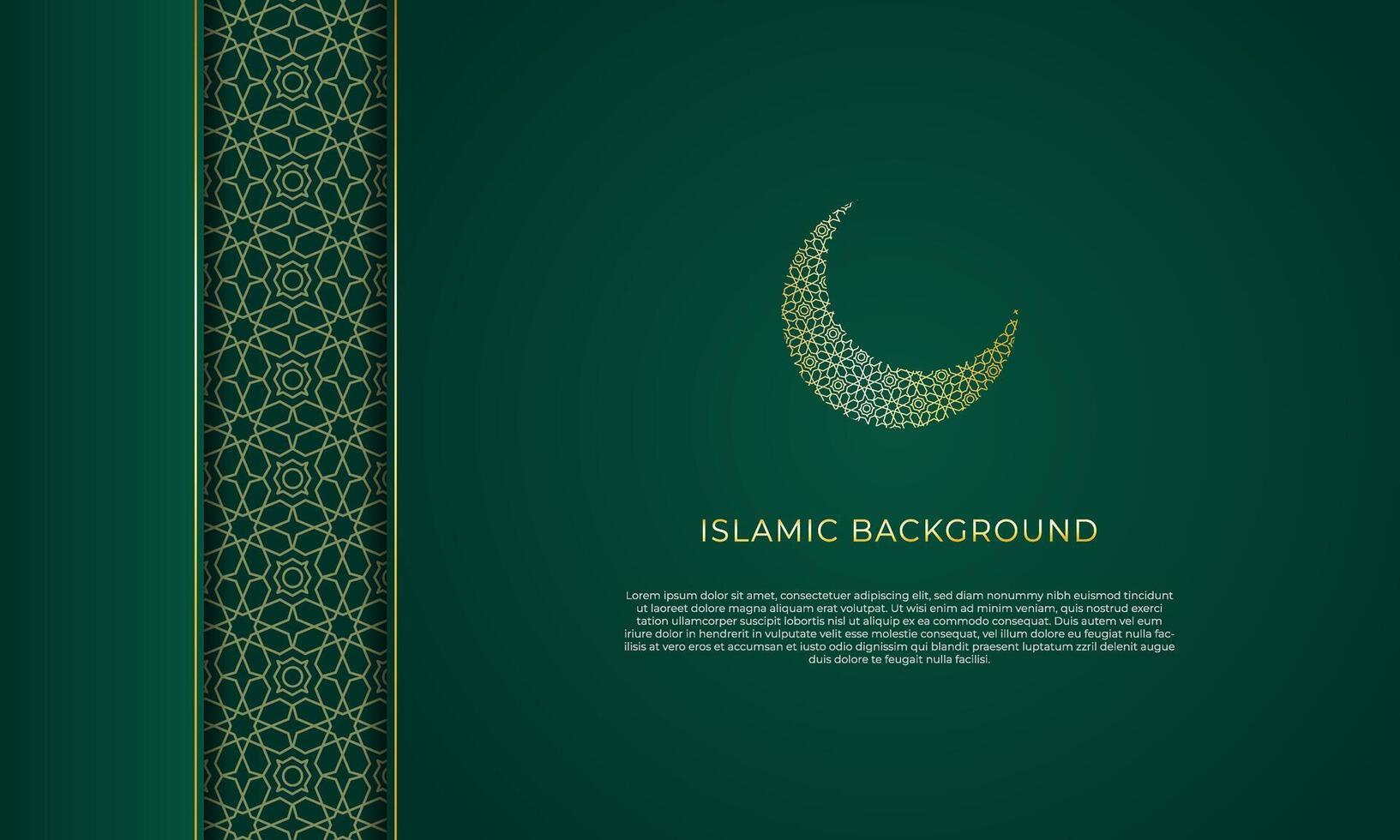 abstract Modern islamic background with pattern design decorative on green background vector