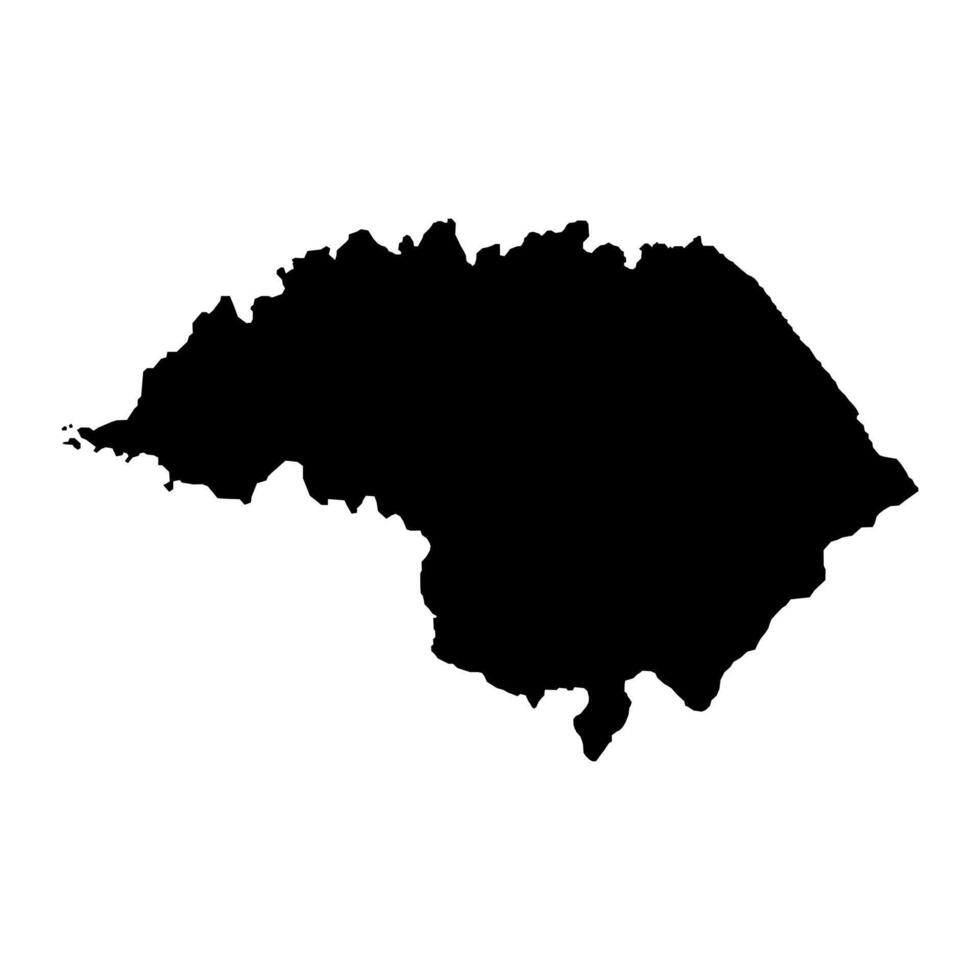 Western District map, administrative division of American Samoa. Vector illustration.