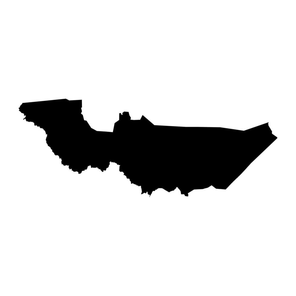 Equatoria region map, administrative division of South Sudan. Vector illustration.