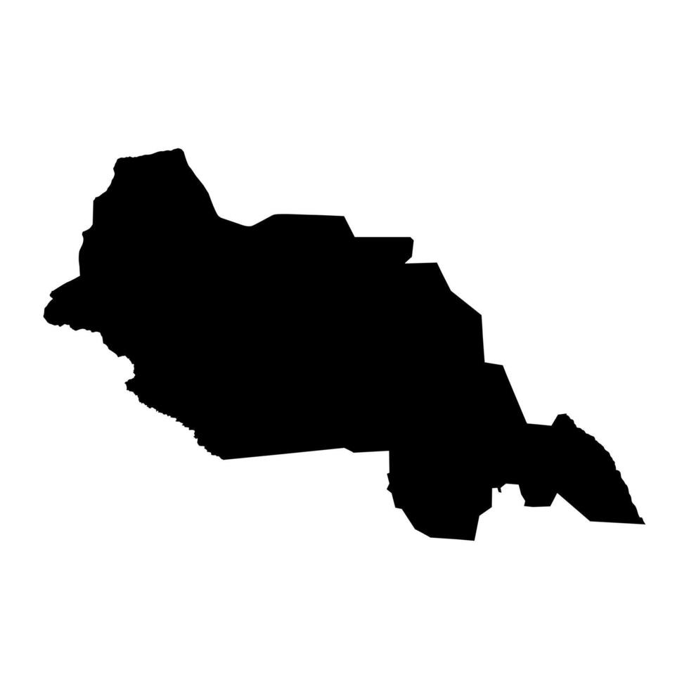 Bahr el Ghazal region map, administrative division of South Sudan. Vector illustration.