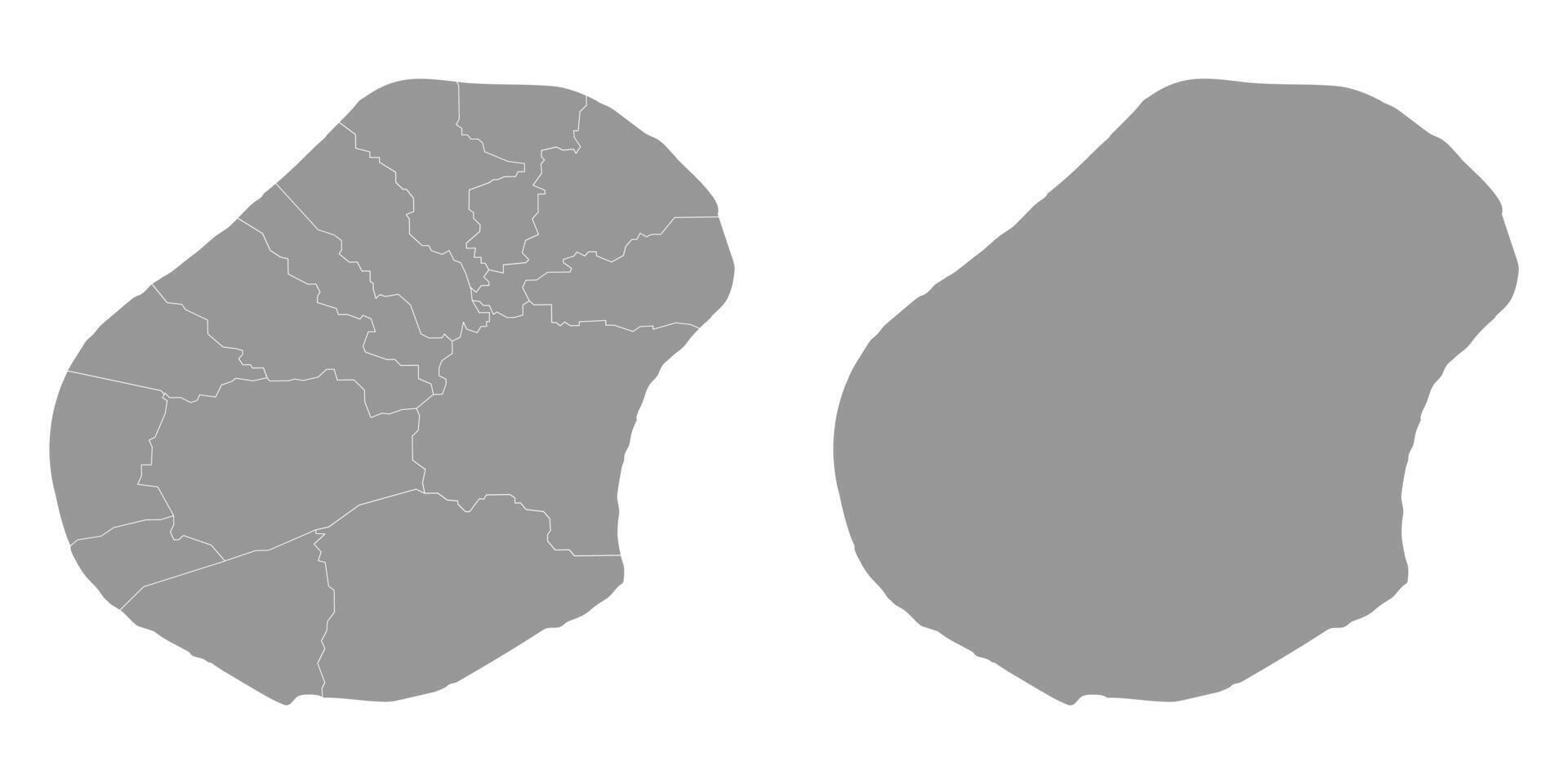 nauru mapa con administrativo divisiones vector ilustración.