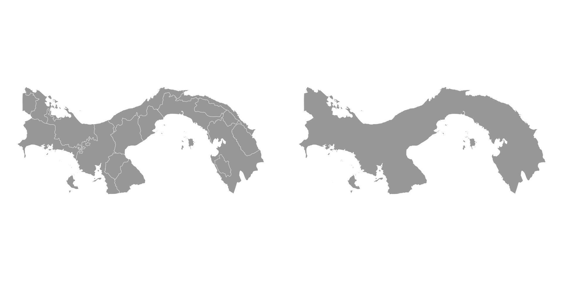 Panama map with administrative divisions. Vector illustration.