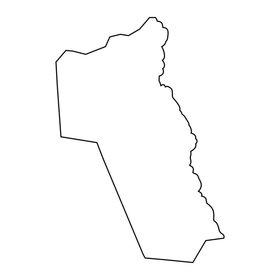 Southern Liech State map, administrative division of South Sudan. Vector illustration.