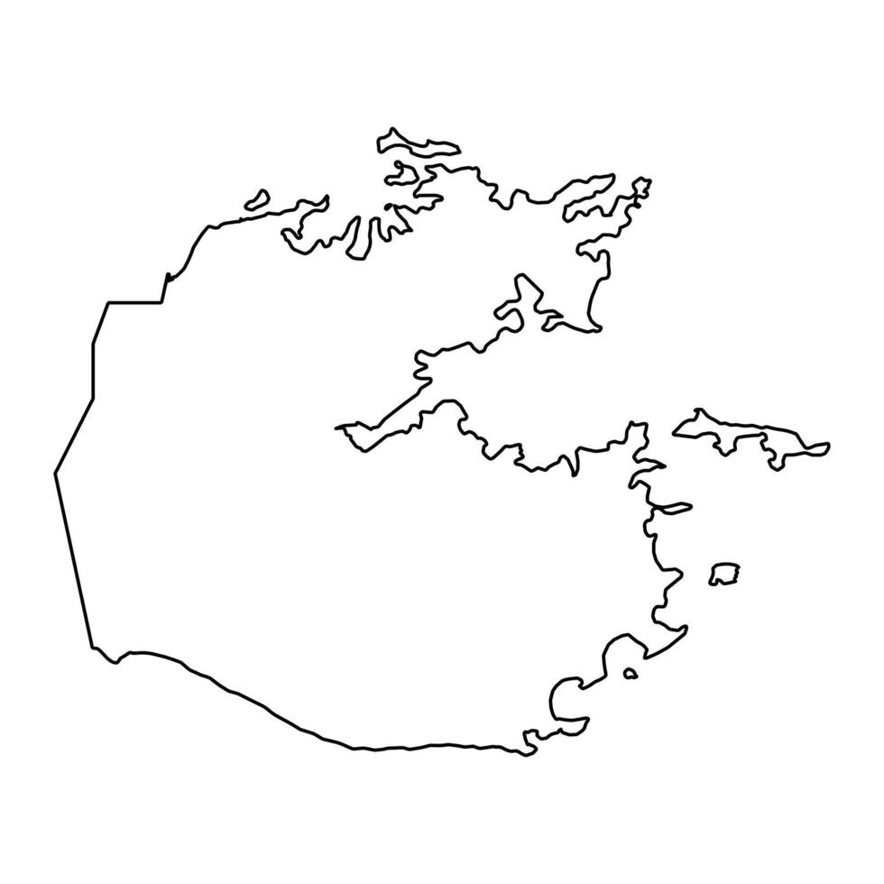 Parish of Saint Philip map, administrative division of Antigua and Barbuda. vector