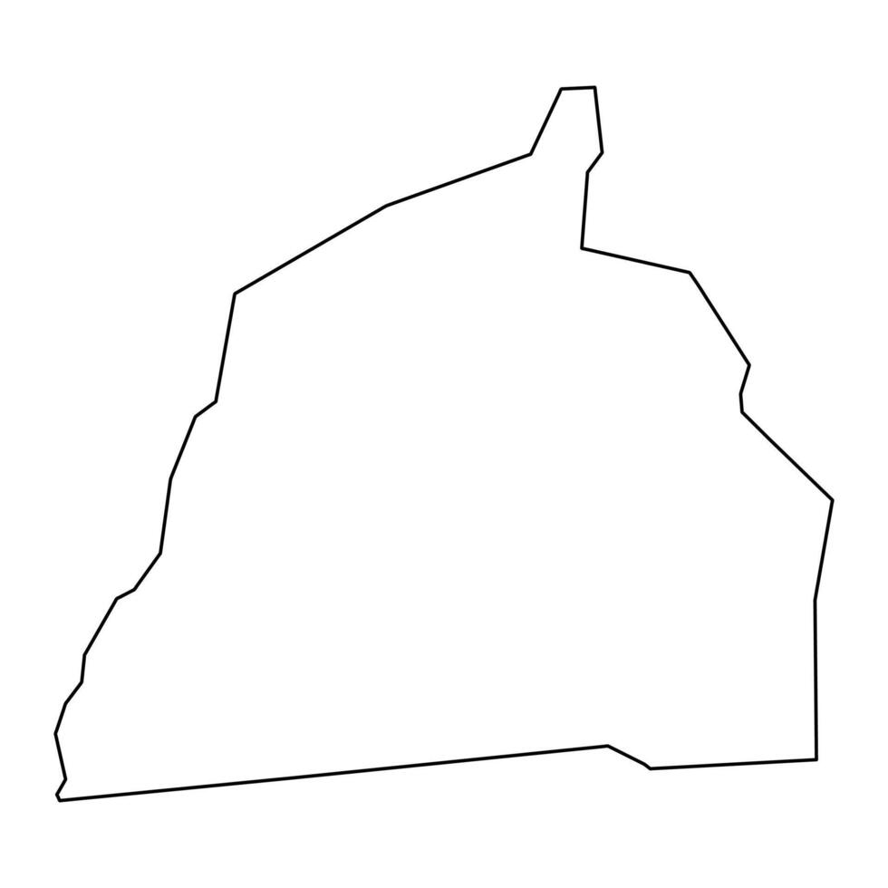 wau estado mapa, administrativo división de sur Sudán. vector ilustración.