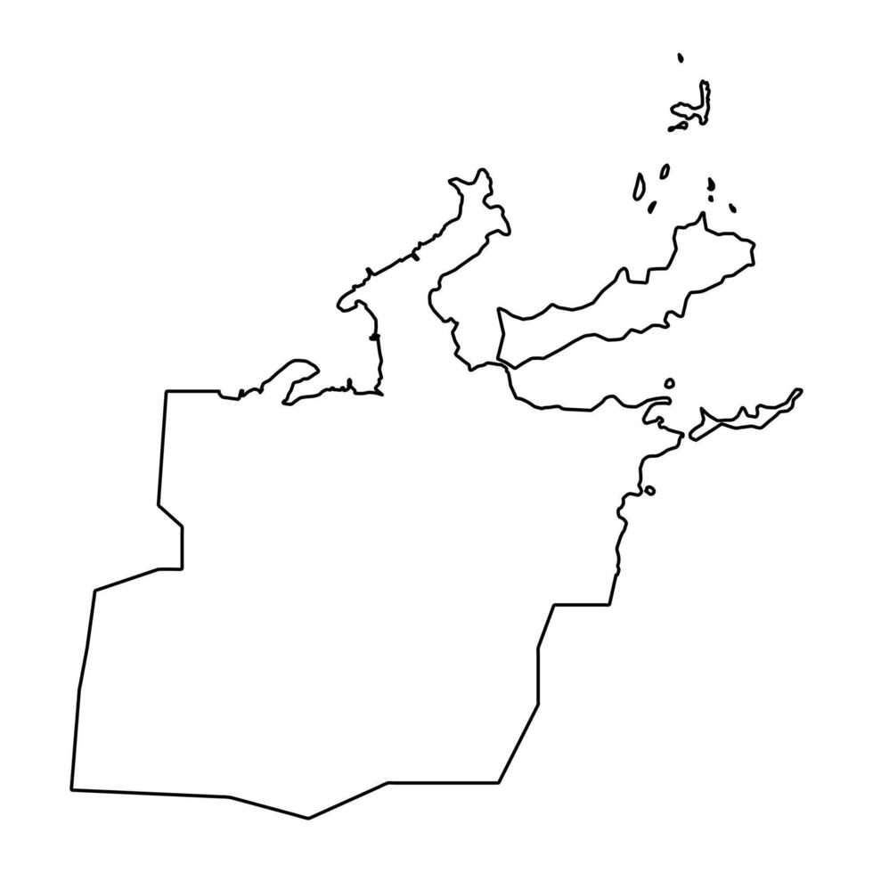parroquia de Santo pedro mapa, administrativo división de antigua y barbuda. vector