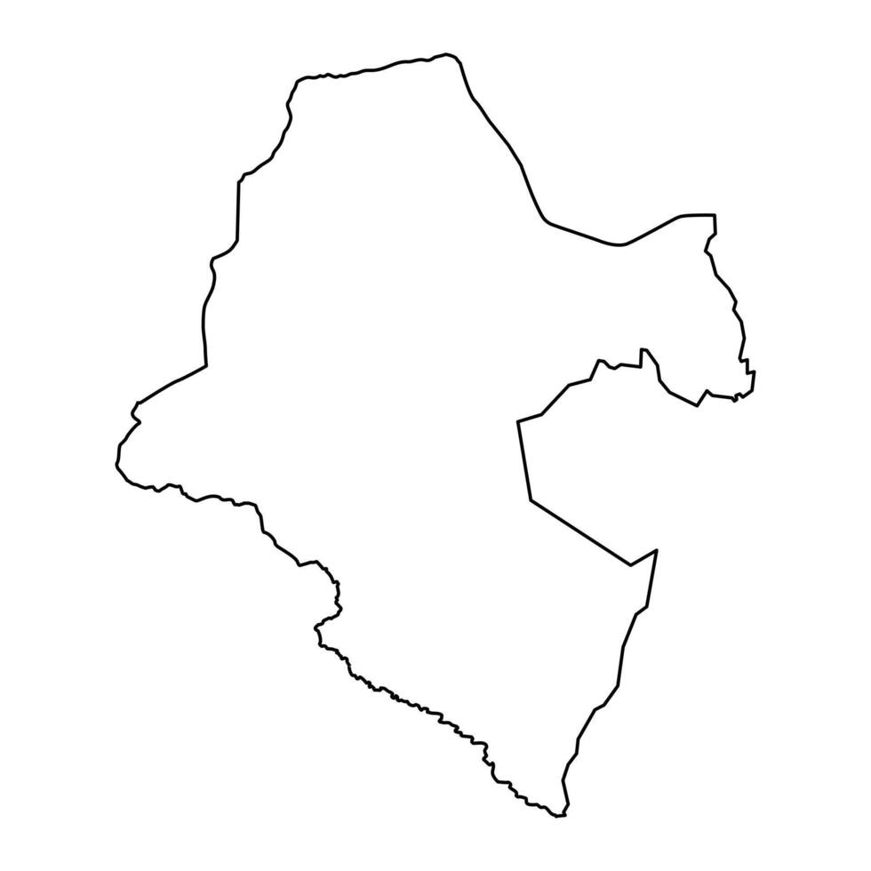 Lol State map, administrative division of South Sudan. Vector illustration.