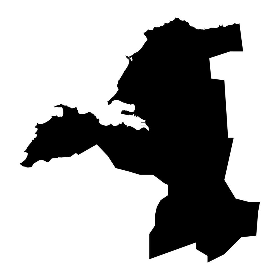 Parish of Saint John map, administrative division of Antigua and Barbuda. vector