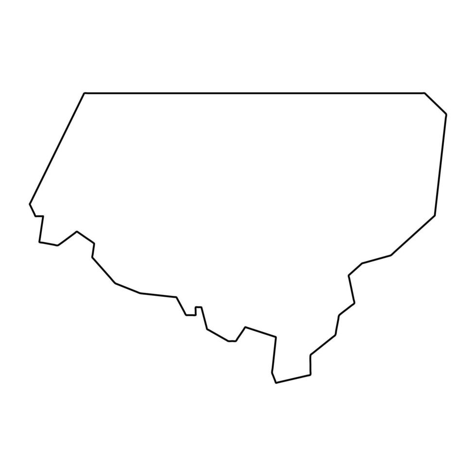 Twic State map, administrative division of South Sudan. Vector illustration.