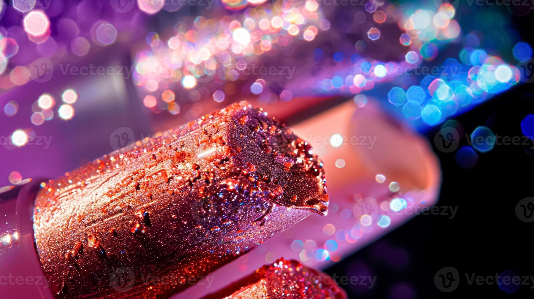 AI generated Beauty product and cosmetics texture, makeup shimmer glitter, blush eyeshadow powder as abstract luxury cosmetic background photo