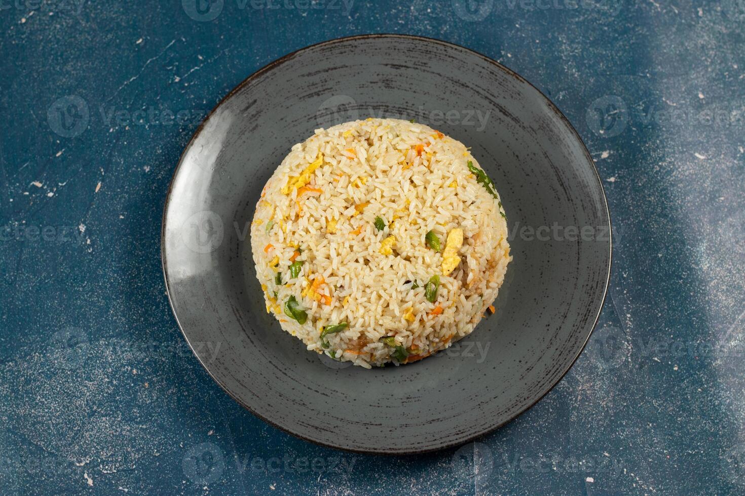 Egg Fried Rice served in a dish isolated on background side view of chinese food photo