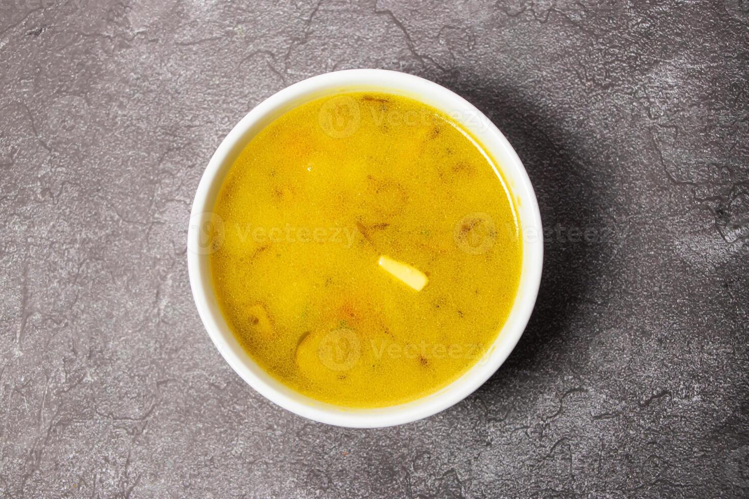 Palti Dal moong shorba served in dish isolated on background top view of bangladesh food photo
