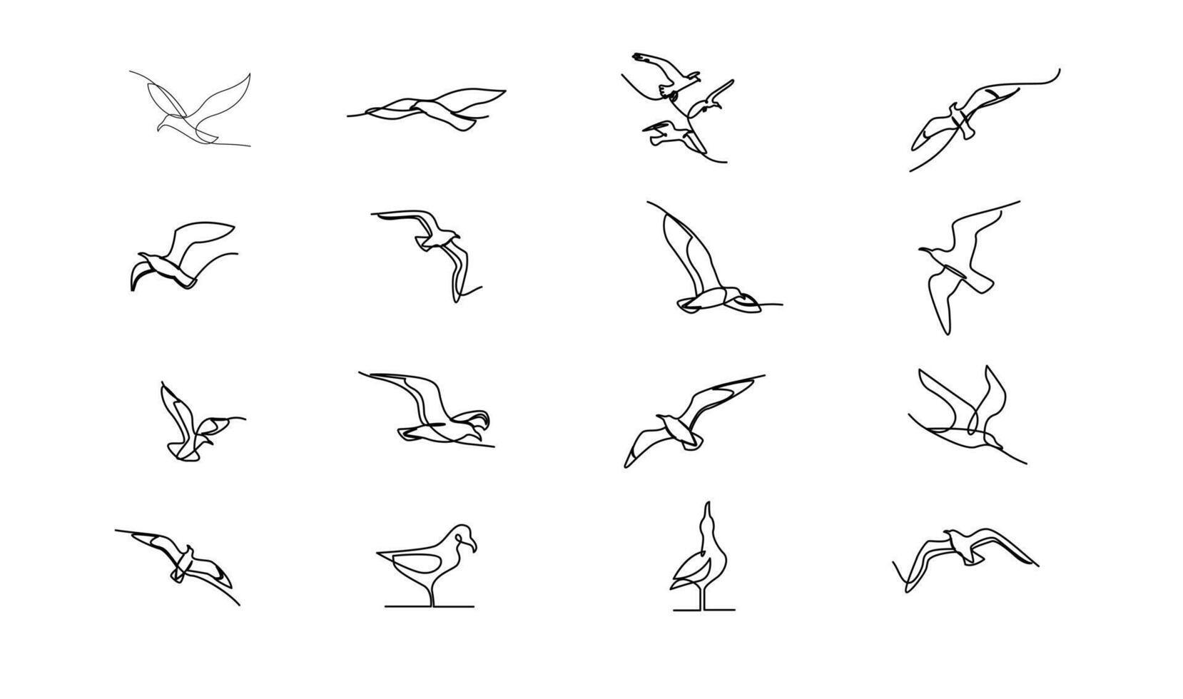 Seagulls fly over the surface of the sea. Small waves. World Maritime Day. vector