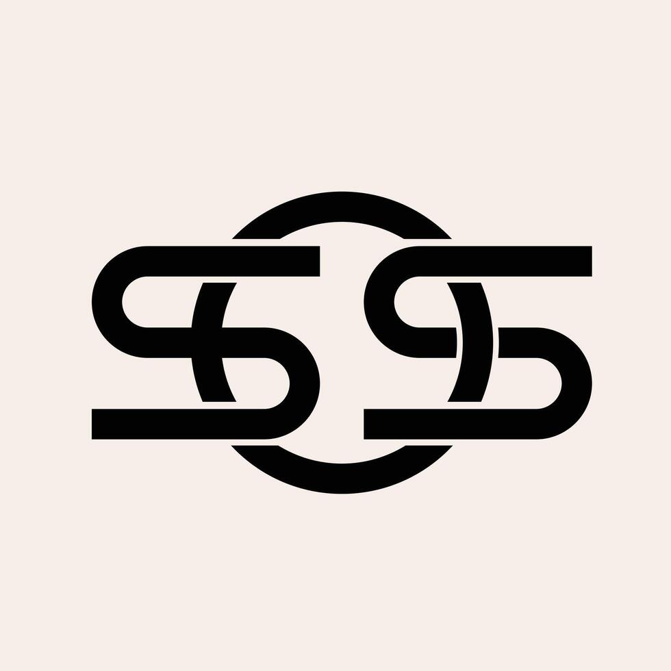 SOS Letter monogram logo design illustration vector