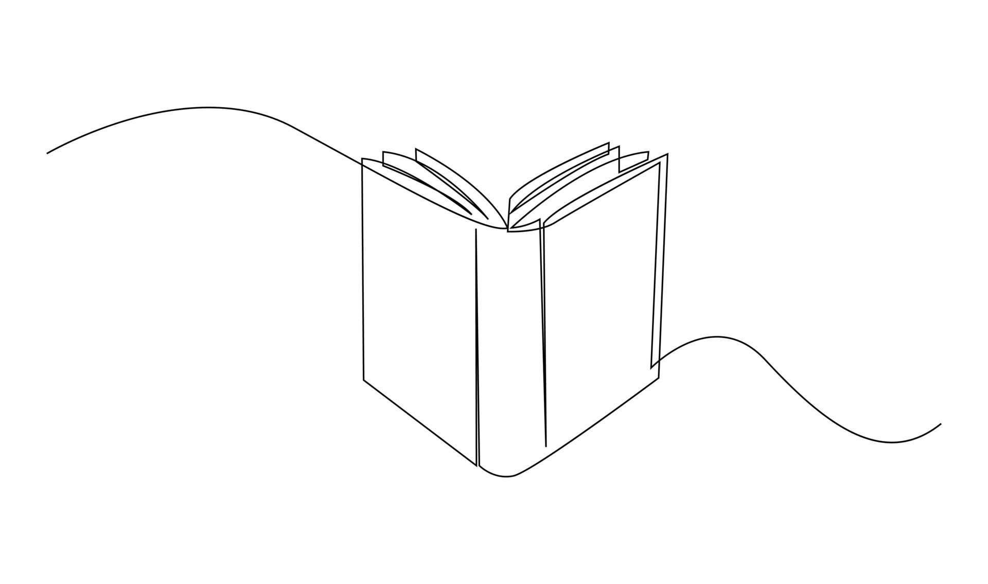 Continuous line art drawing of book illustration 40136169 Vector Art at