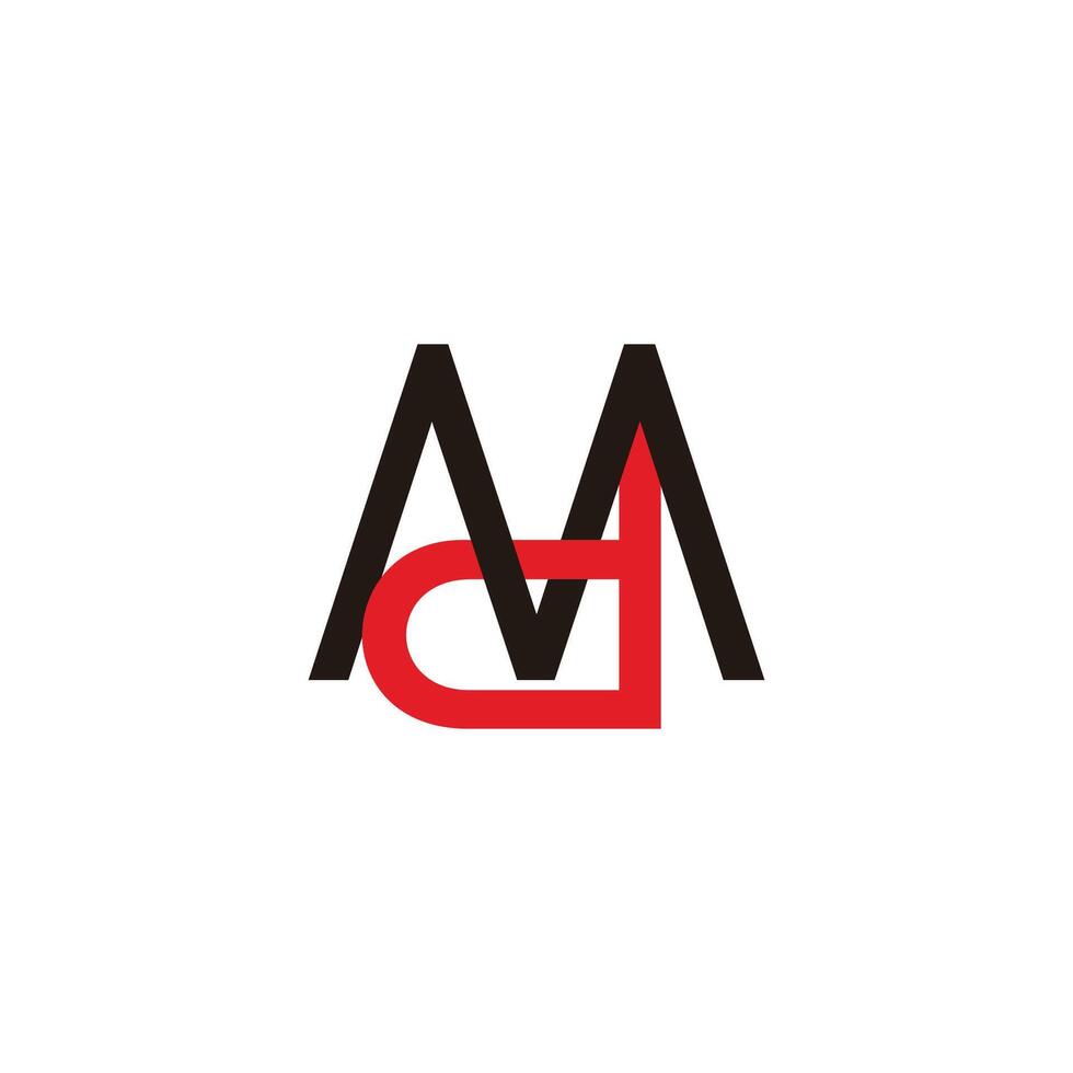 letra Maryland sencillo vinculado vistoso logo vector